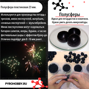 Полусферы пластиковые 23мм