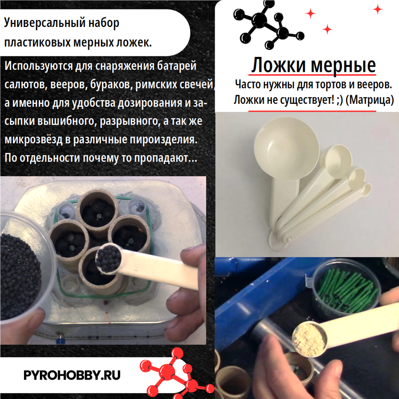 Набор мерных ложек для реактивов