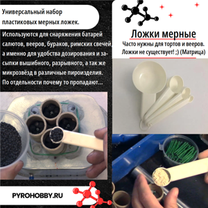 Набор мерных ложек для реактивов