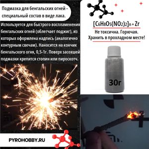 Подмазка для бенгальских огней 30г