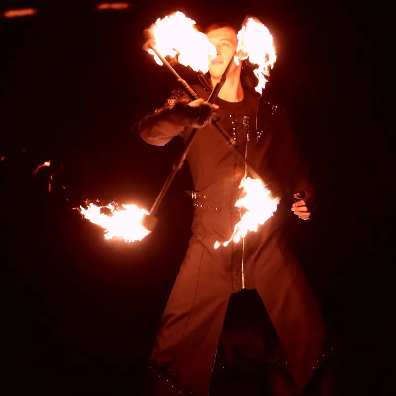 Огненный даблстафф роллы