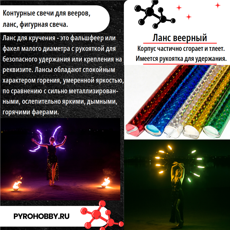 Контурные свечи для вееров