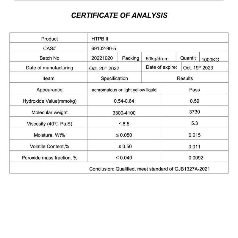 Полибутадиен с концевыми гидроксильными группами HTPB