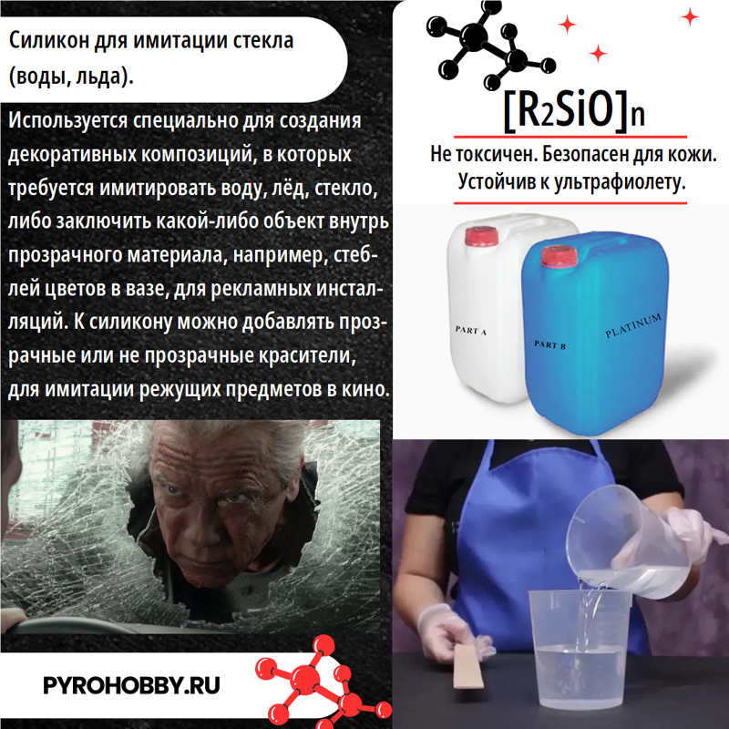 Силикон для имитации стекла (воды, льда)