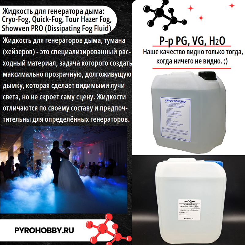 Showven PRO (Dissipating Fog Fluid) 5л жидкость для генераторов быстро рассеивающегося дыма